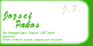 jozsef pakos business card